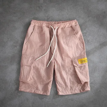 

2019 Summer New Tie Dyed Korean Version Of Super Comfortable Tooling Solid Color Large Size Street Harajuku Casual Shorts M-5XL