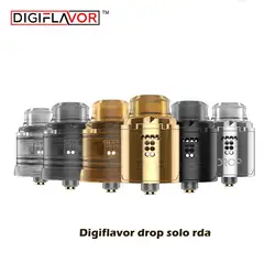 Оригинальный Digiflavor падение Solo RDA одной катушки 22 мм с двумя шапками Стандартный 510 и BF Squonk 510 pin глубокий база