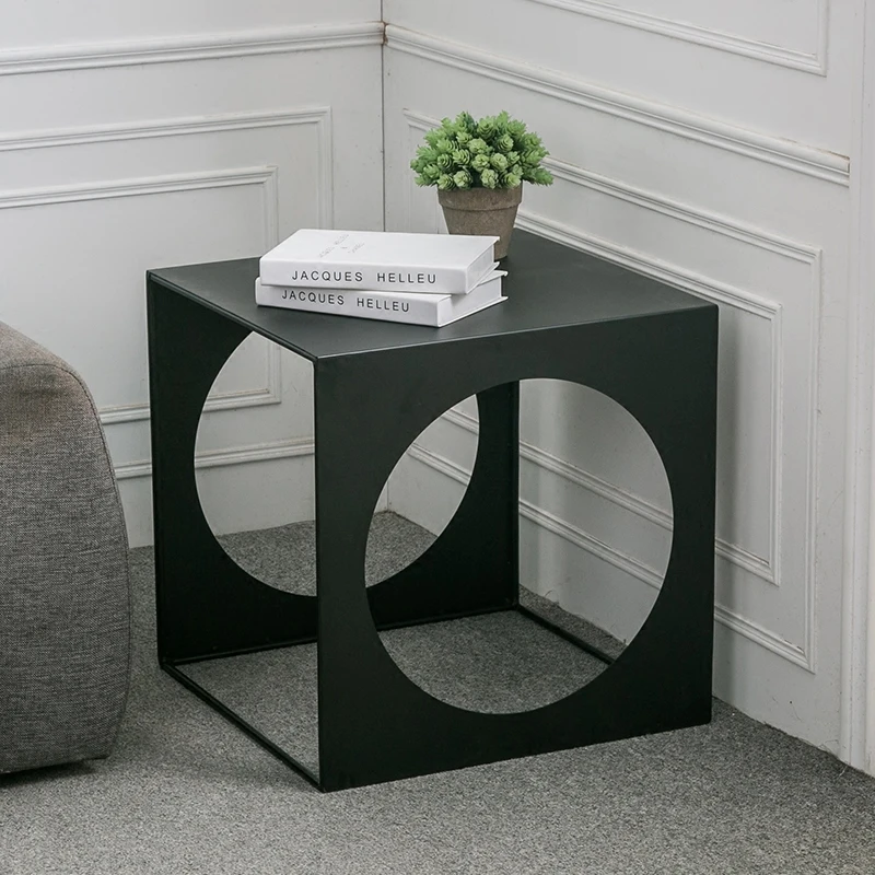 Minimalist creative mobile wrought iron small coffee table side table mini personality Scandinavian corner table