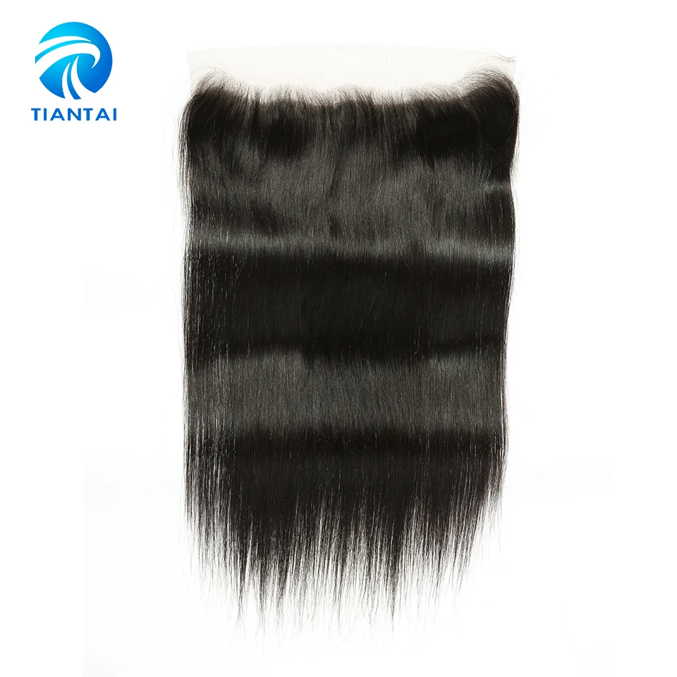 Straight Hair Weave Remy Hair 3 Bundles With Frontal Peruvian Human Hair Extensions With Frontal Natural Color