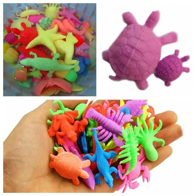 10 Pcs/Lot Ocean Animal Growing In Water Mixed Bulk Swell Sea Creature