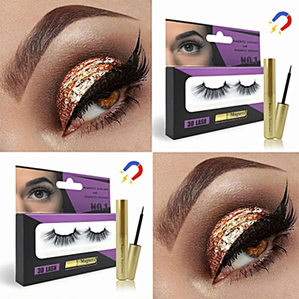 Magnetic Eyeliner Set with Magnetic False Eyelash Useful Makeup Comestic for Women Magnetic Eyeliner Set with Magnetic False Eyelash Useful Makeup Comestic for Women