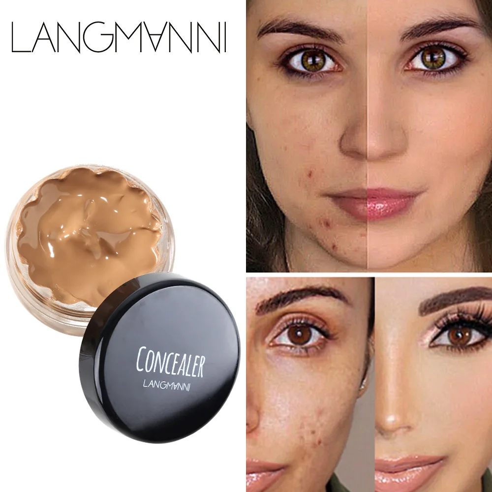 

Langmanni 12ml Concealer Beauty Face Makeup Professional Hide Blemish Make Concealer Stick Foundation Makeup Full Cover Base