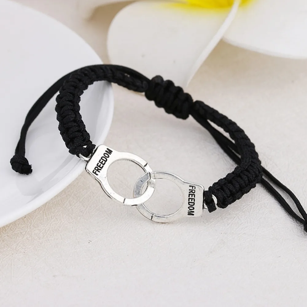Винтажная регулируемая подвеска «наручники» браслет для женщин аксессуары дружба девушка пара#292759