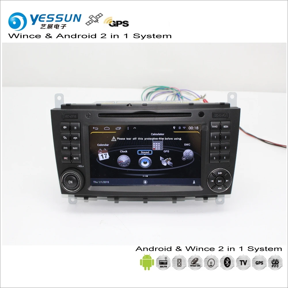 YESSUN для Mercedes Benz C Class W203 2004~ 2007 Android автомобильный радиоприемник CD DVD плеер gps-навигатор Карты ТВ Экран мультимедиа