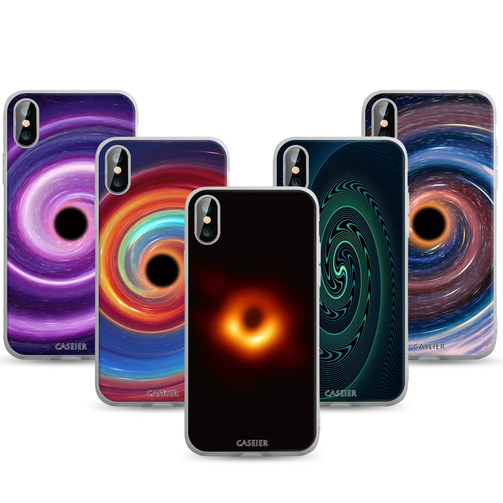 Чехол CASEIER с рисунком черного отверстия для iPhone X 7 8 6 6splus 5 5S SE Модный чехол