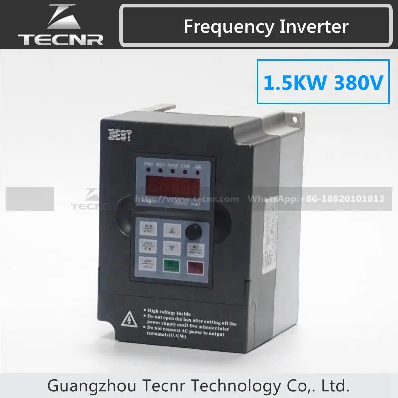 

high quality 1.5KW VFD inverter 380V input 1PH output 3PH frequency inverter spindle motor