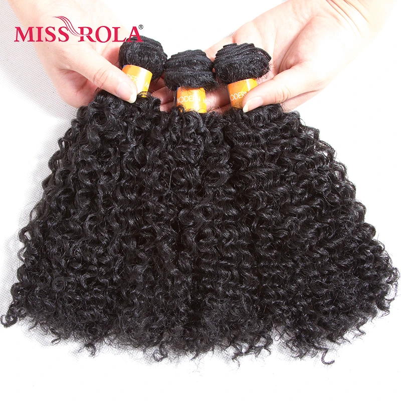 Мисс Рола 1B# синтетического вьющихся волос 9," дюймов 6 шт./упак. Kanekalon волос волна Связки предложения машина шили дважды утка