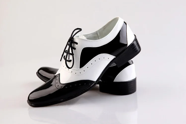 Mens black and white tuxedo shoes Outlet