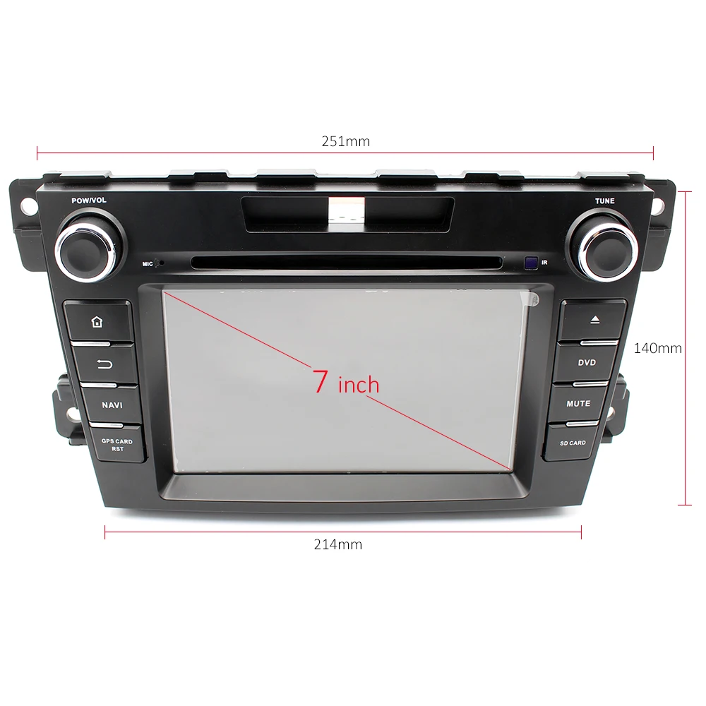 Top GreenYi 4G RAM Android 9.0 Car DVD For Mazda CX-7 CX7 CX 7 2012 2013 Octa Core 32G ROM Radio GPS Multimedia Player Head Unit 1