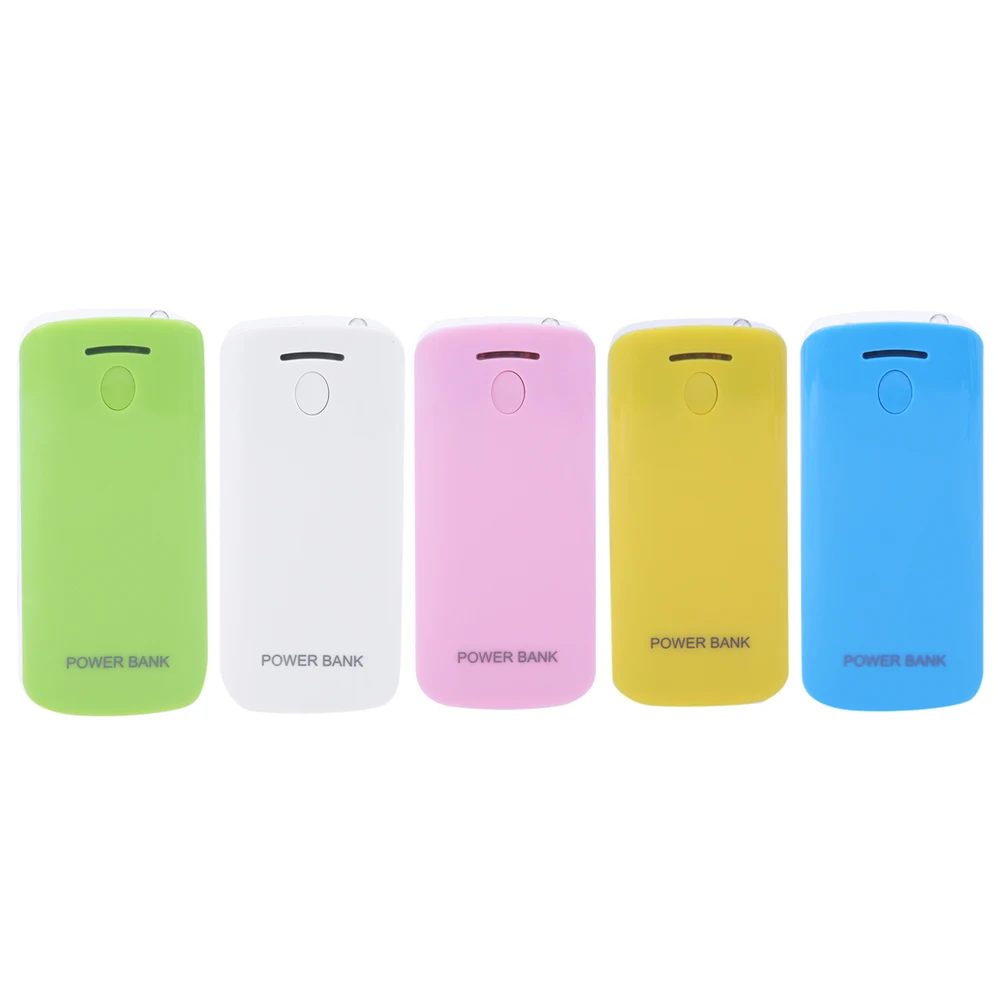 

5 colors Portable Power Bank Backup Battery Charger 18650 Battery Storage Box Battery Holder Box Case for 18650 Battery
