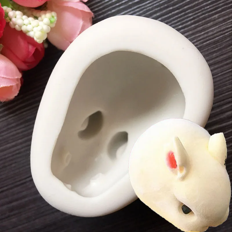 New 3D Cartoon Easter Bunny Soap Silicone Mould Rabbit Mousse Ice Cream Chocolate Candy Fondant Cake Decorating Tools | Дом и сад
