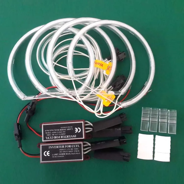Beste 4x131mm projector Ultra bright SMD witte LED angel eyes 12 v halo ring kit overdag licht Voor BMW E36 E38 E39 E46