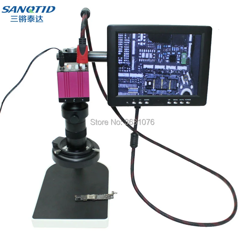16MP HDMI USB промышленный микроскоп камера 8X 130X C mount Объектив светодиодные фонари