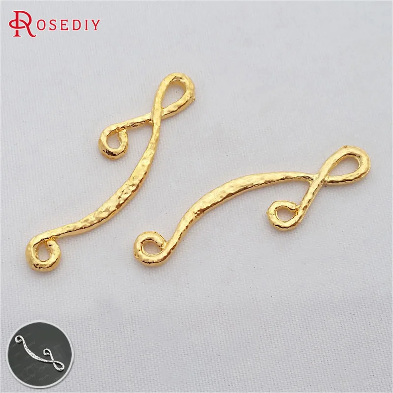 

(29287-G)12PCS 39*10MM Gold Color Plated Zinc Alloy Connector Rod Bracelet Charms Diy Handmade Jewelry Findings Accessories