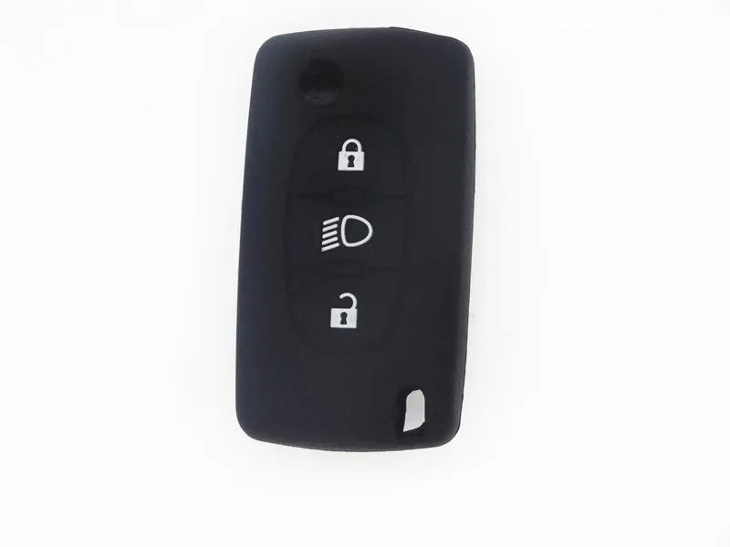 AUTEWODE 3 кнопочный силиконовый чехол для ключей Peugeot 206 207 307 308 407 408 Citroen C1 C2 C3 C4 C5 C6