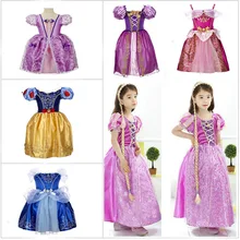 Новые детские сказочные платья Эльзы и Анны для девочек; Детский карнавальный костюм; Vestidos; вечерние платья Золушки для выступлений