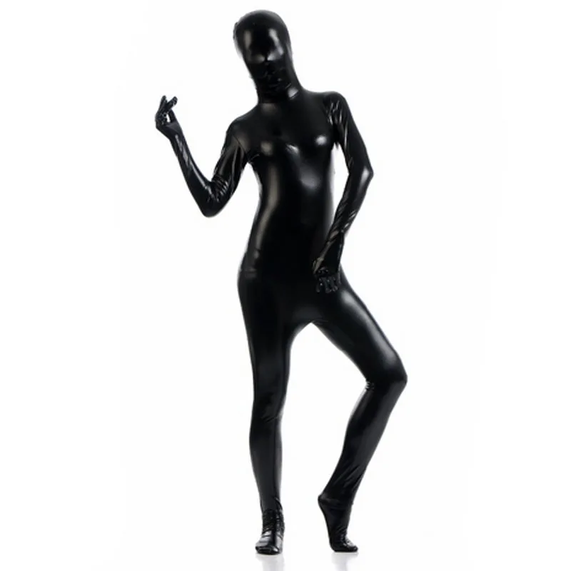 Ensnovo унисекс Zentai телесный полный костюм блестящий металлический Zentai костюм цельный Косплей Костюм мужской Wo мужской s комбинезон из лайкры