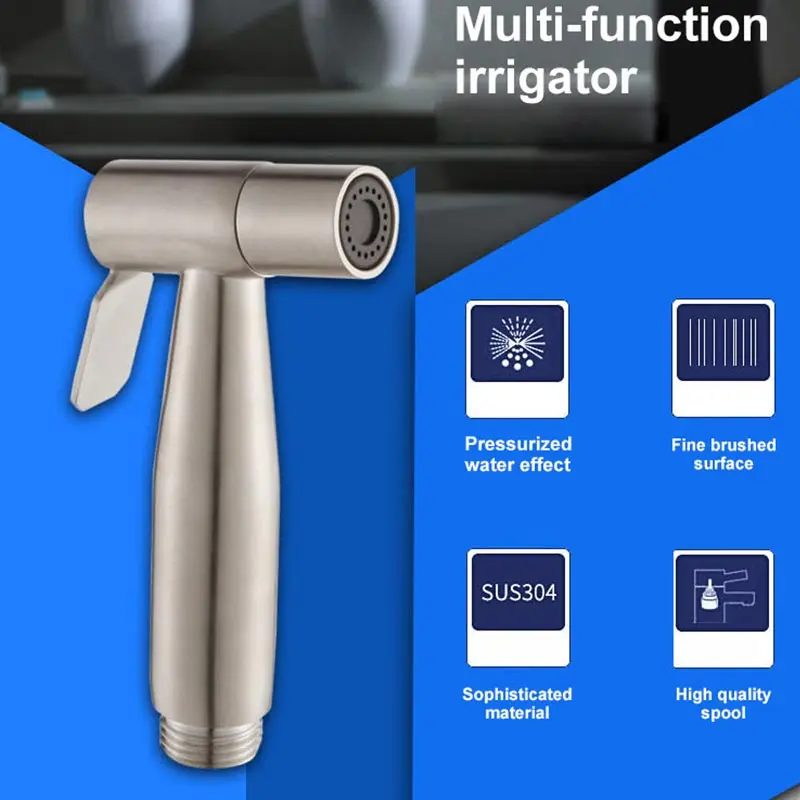 SRJ 304 Stainless Steel Bidets Fine Brushing Rustproof And Durable Water Saving Bidets Household Bathroom Cleaning Accessories