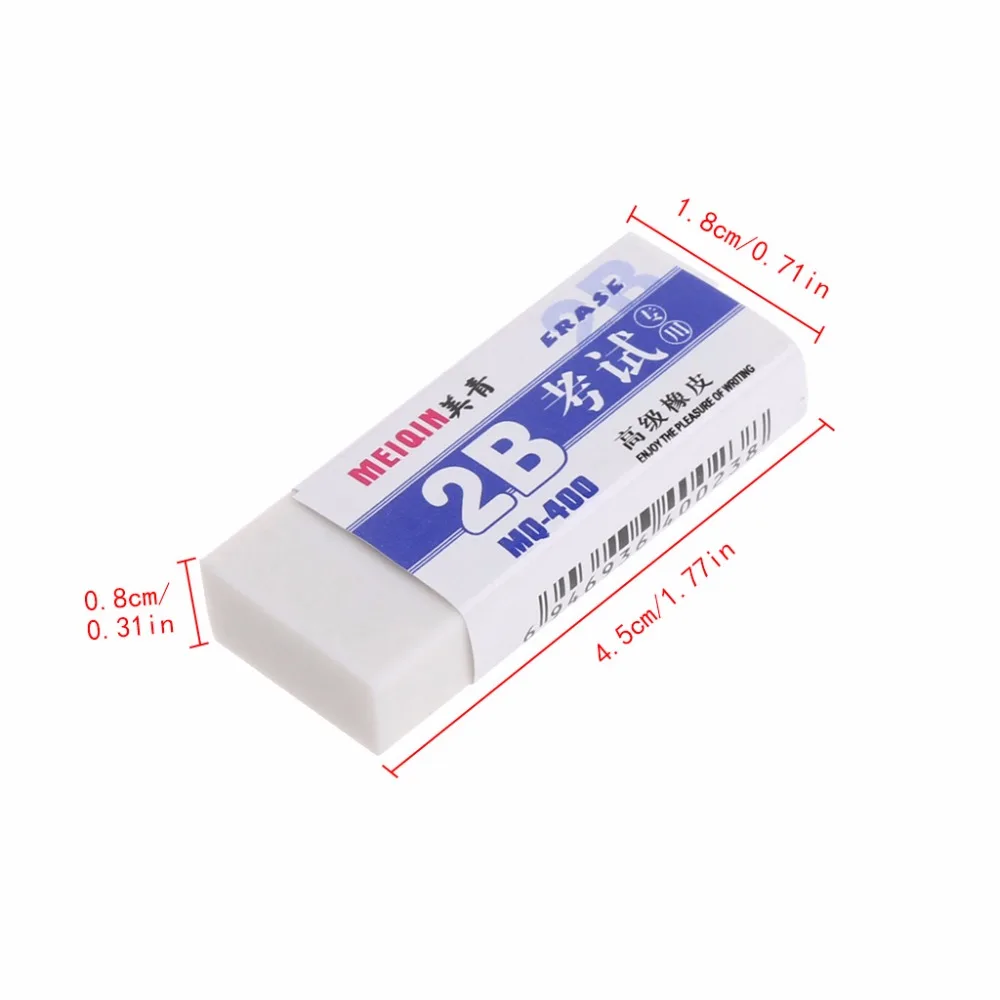 

Soft Rubber 2B Pencil Eraser for Exam Writing Office School Nursery Gift