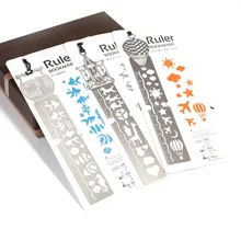 Высококачественный тусклый серебряный цвет Закладка из сплава цинка-линейка полый прямоугольник многофункциональные офисные и школьные принадлежности, 1 шт