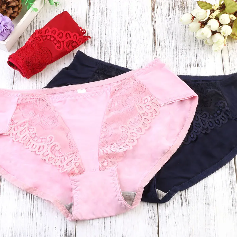 

Women's sexy hip pants breathable comfortable underwear lace openwork abdomen modal hot sale L XL XXL XXXL