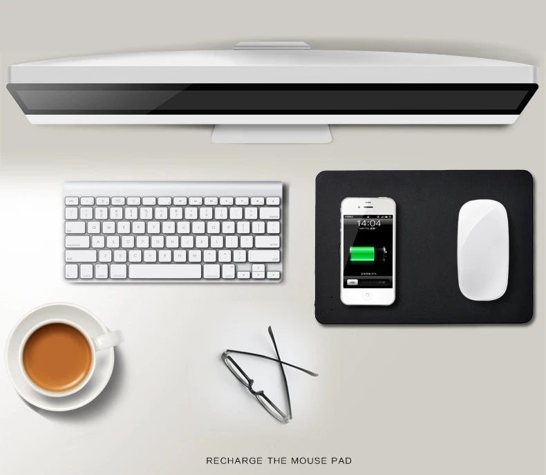 Qi Беспроводное быстрое зарядное устройство коврик для мыши/коврик для iPhone 8 8 Plus для iPhone X для samsung Galaxy S8/7