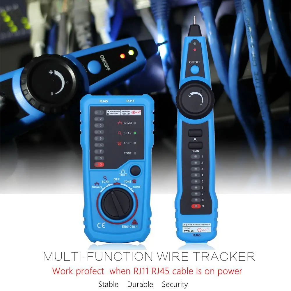 

High Quality Wire Tracker RJ11 RJ45 Cable Tester Telephone Wire Ethernet Detector Line Finder LAN Network Cable Network Tester
