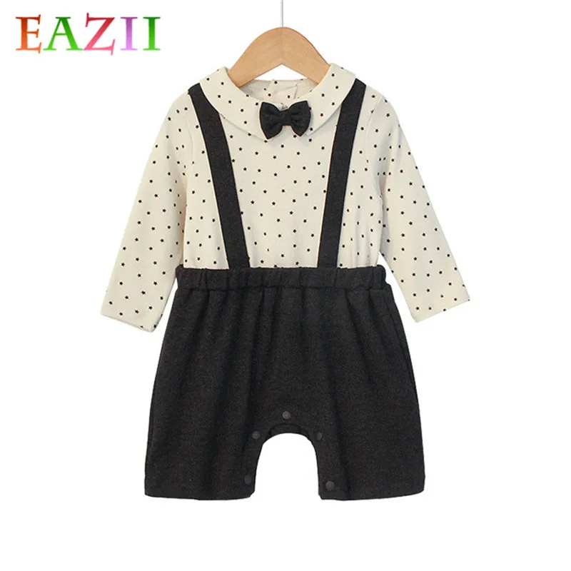 

EAZII New Baby Playsuit Newborn Toddler Infant Baby Boys Romper Long Sleeve Jumpsuit Playsuit Little Boy Outfits Fashion Clothes