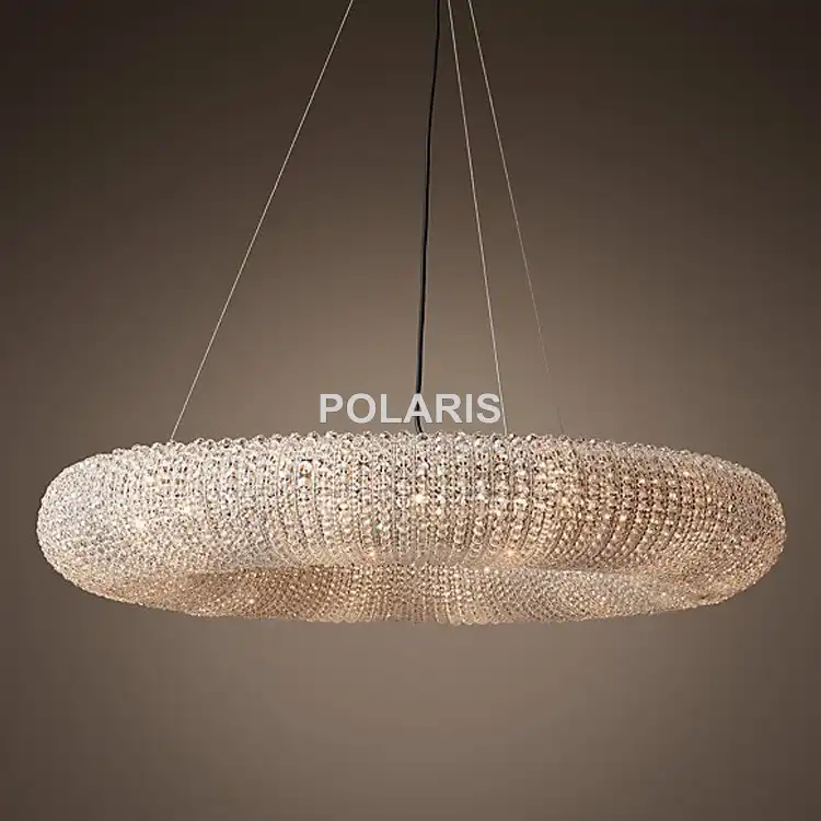 Factory Outlet Luxury Vintage Rh Crystal Chandelier Halo Pendant