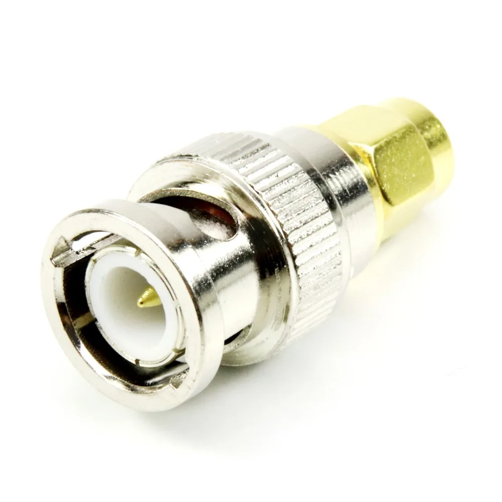 

2pcs BNC Male Plug to SMA Male RF Coaxial Adapter Connector