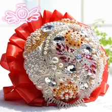 Faybox Роскошная элегантная ручная работа Свадебный букет горный хрусталь брошь букеты невесты женские хрустальные свадебные аксессуары