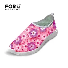 FORUDESIGNS/пляжные женские лоферы на плоской подошве; Красивая Женская Удобная обувь для отдыха с цветочным принтом; обувь для ходьбы и студентов; Zapatos