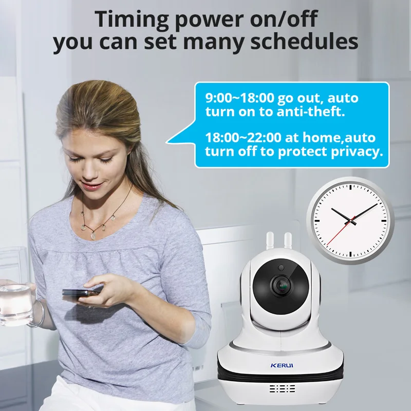 KERUI 1080P Full HD Indoor Wireless Home Security WiFi Cloud Storage IP Camera Surveillance Camera Home Alarm Camera