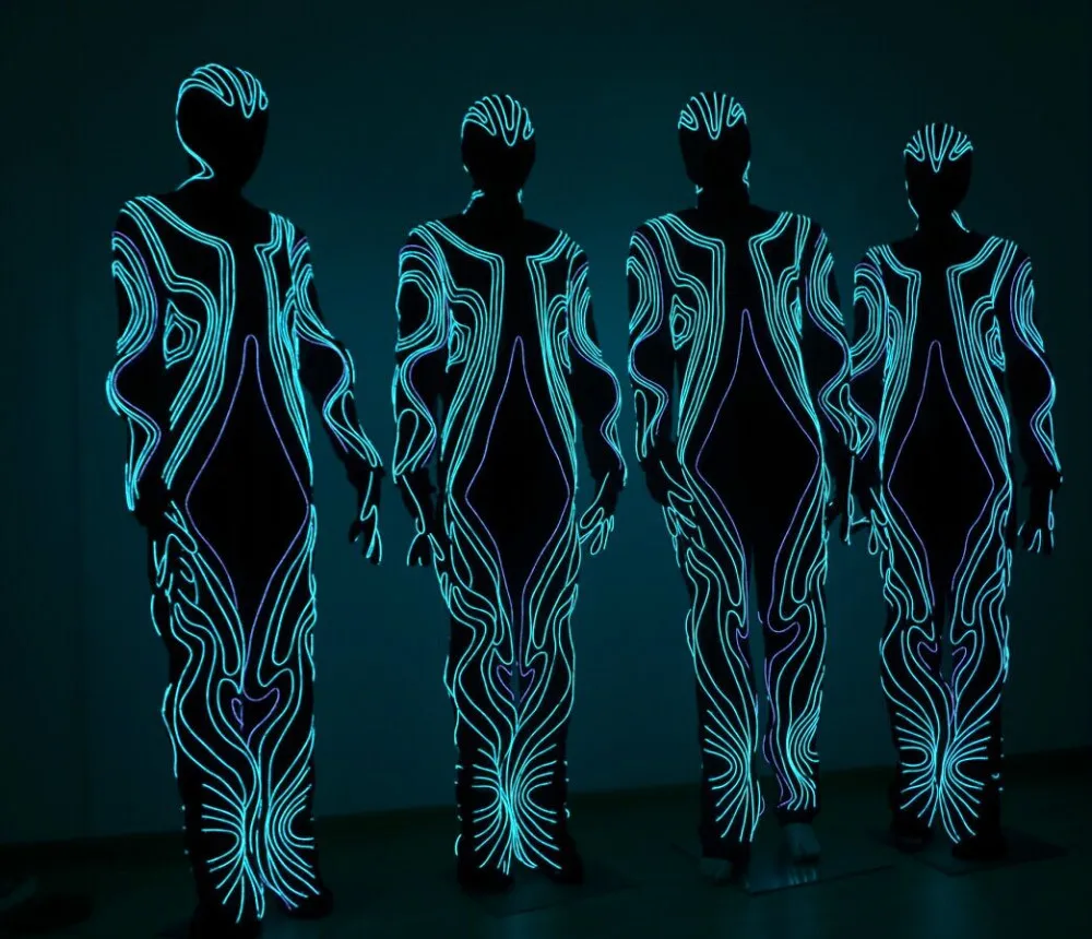 

EL wire chromatic wire luminous clothing /luminous costume/Leotard