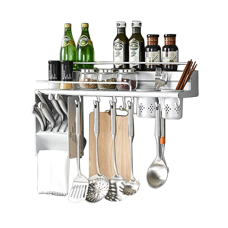  Kitchen rack wall hanging creative table knife space aluminum kitchen hardware pendant stamping Lu5 - 32909222874