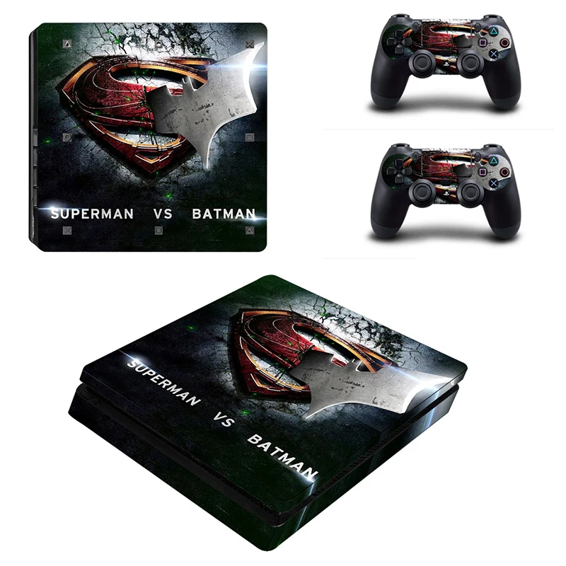 

Batman and Superman Logo S Skins Desgin for PS4 Slim Skin For Playstation 4 Slim Console and Controller Vinyl Decal Sticker