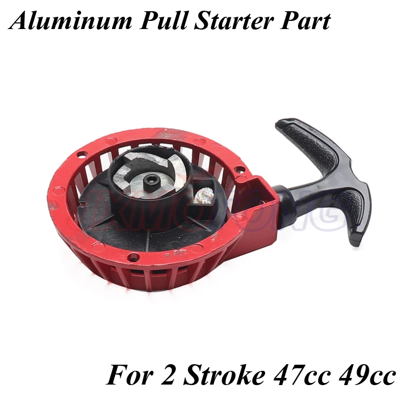 

Silver Aluminum Pull Start Recoil Starter Part For 2 Stroke 47cc 49cc Engine Pocket Bike Mini Moto Dirt Kids ATV Quad 4 Wheeler