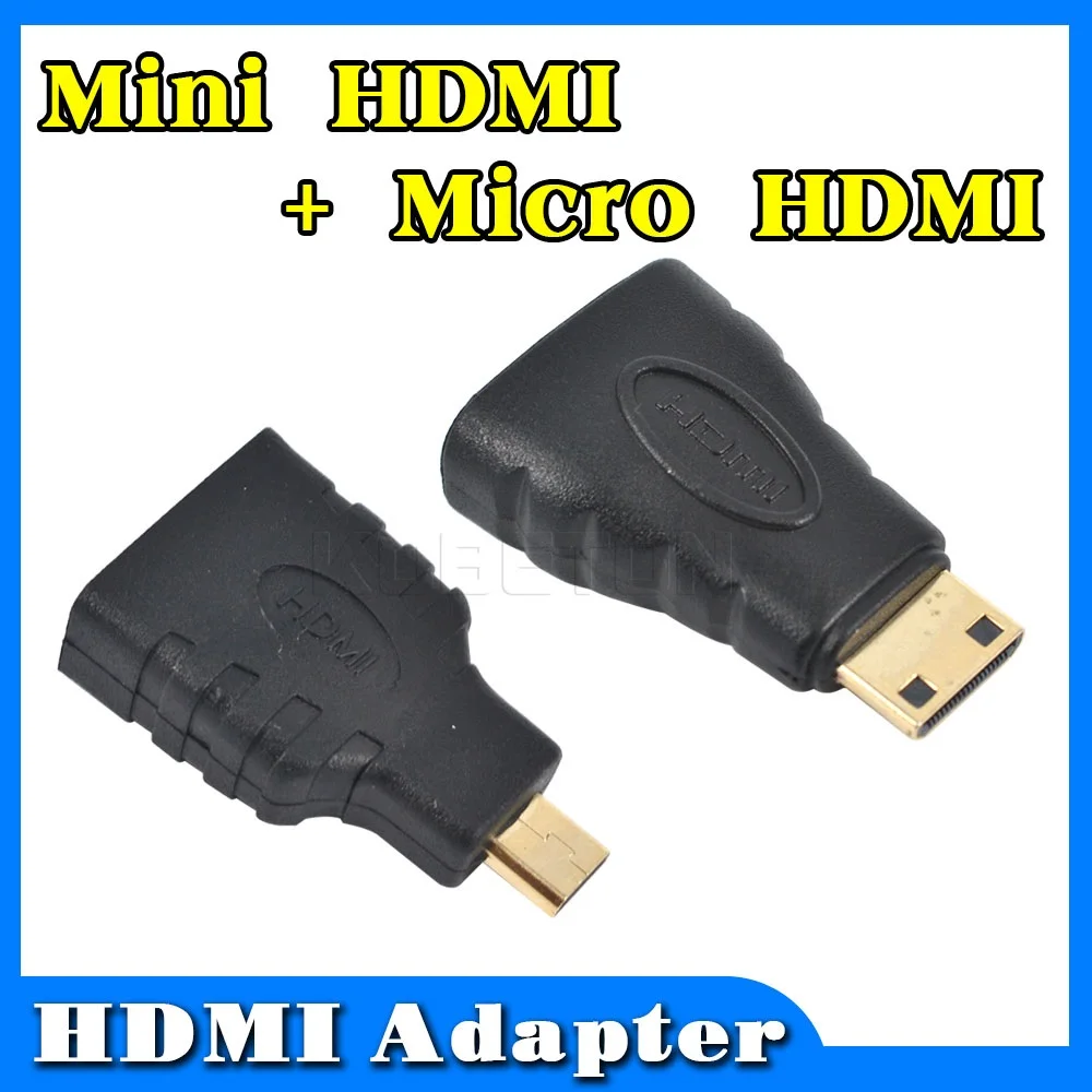 2 шт./компл. HDMI Mini HDMI адаптер Micro HDMI витой Позолоченные конвертер мужчин и женщин для Xbox HDTV PS3