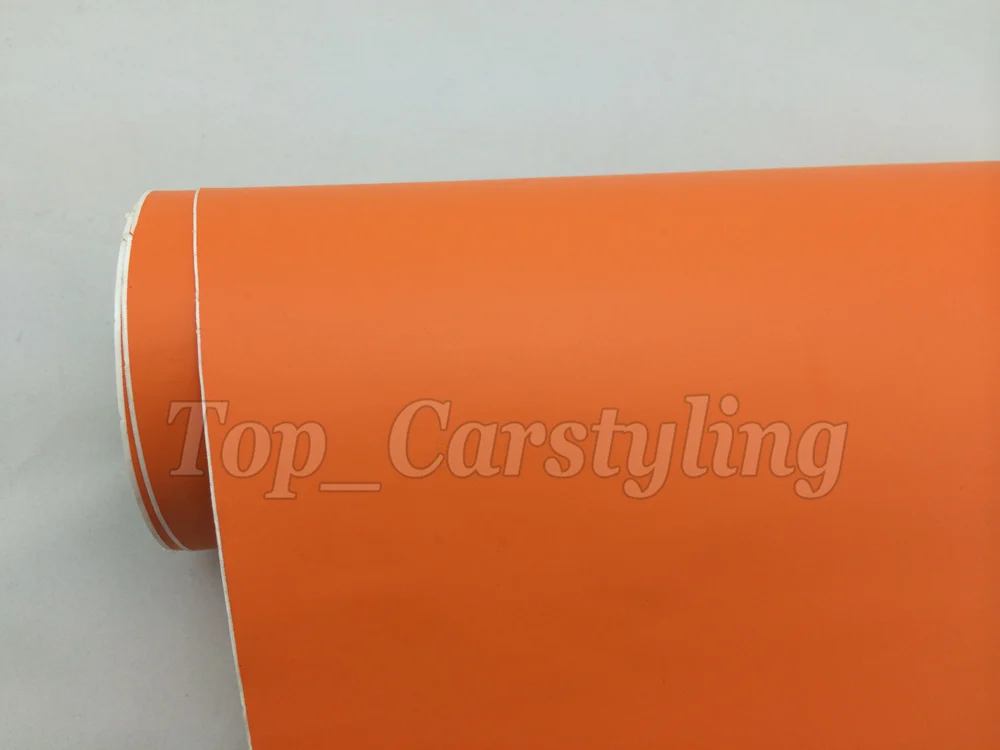 Orange-MATTE-finish-Vehicle-Wrap-Vinyl-car-sticker-size- 152CMX30M satin matte car wrapping film 3M (3)
