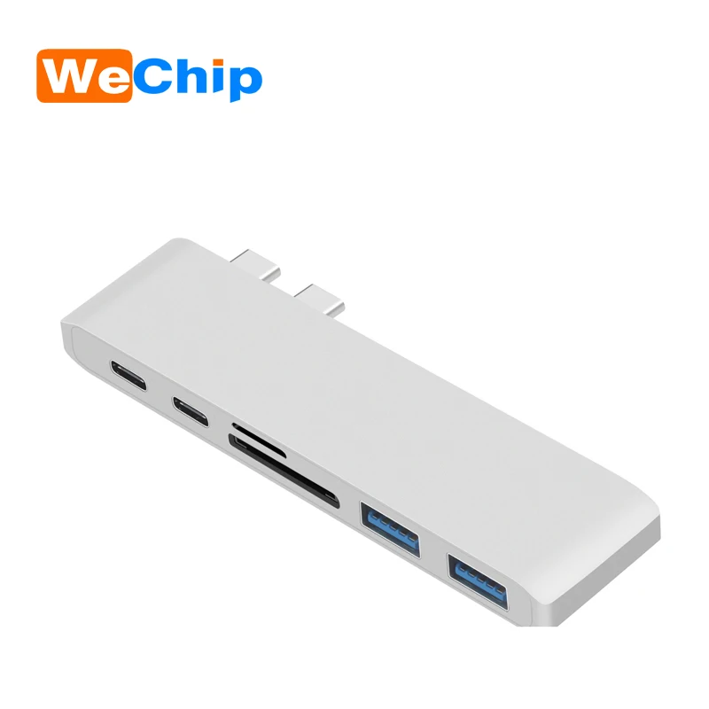 

Wechip USB C Hub for MacBook Pro Thunderbolt 3 USB3.1 Type C Hub with SD/Micro SD Card Reader + USB-C Charger PD typecConverters