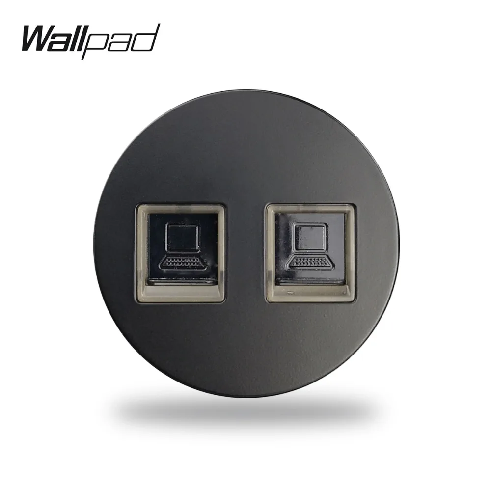 

L6 Black White Double Twin RJ45 PC Ethernet Computer Data Wall Wiring Outlet Port Socket Modular DIY Free Combination