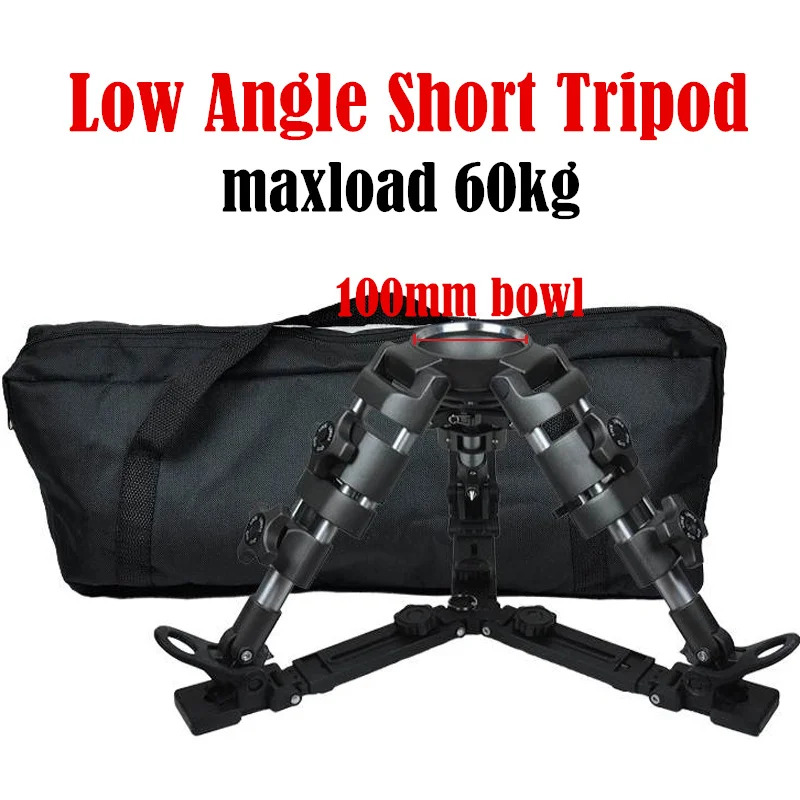 

WEIFENG FT-9900 Professional Mini DSLR Video Camera Aluminum Short Tripod Legs load 60kg for 100mm Bowl Head Low Angle Shooting
