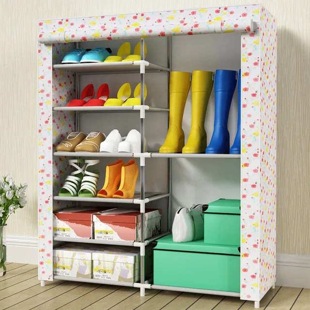 Best Price 6-layers 8-grid shoes cabinet simple fashion Pattern Non-woven fabric shoe rack organizer removable shoe storage home furniture Best Price 6-layers 8-grid shoes cabinet simple fashion Pattern Non-woven fabric shoe rack organizer removable shoe storage home furniture