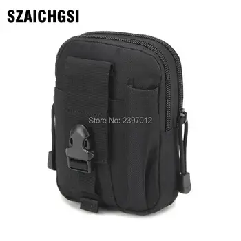 

SZAICHGSI Outdoor Tactical Holster Mobile Hip Waist Belt Bag Wallet Pouch Purse Phone Case with Zipper for iPhone 7 6 20pcs