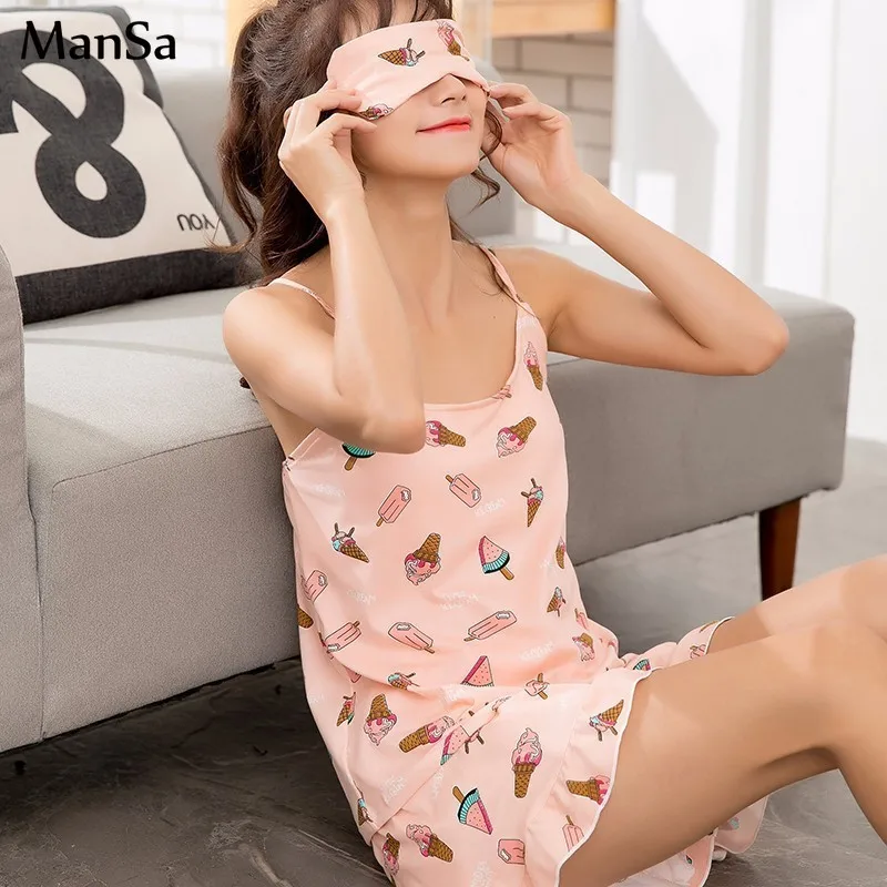 summer pajamas for Women Sexy pajamas Home Sleepwear Sling Pyjamas