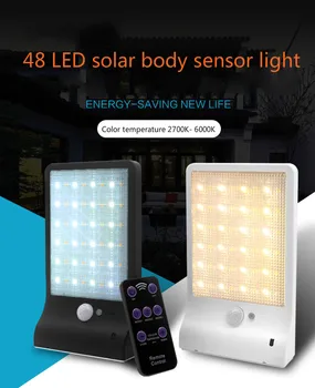 

Remote Control Adjustable Solar Light 48 LED Human Body Induction Lamp Outdoor Courtyard Outdoor Lighting Household LED light