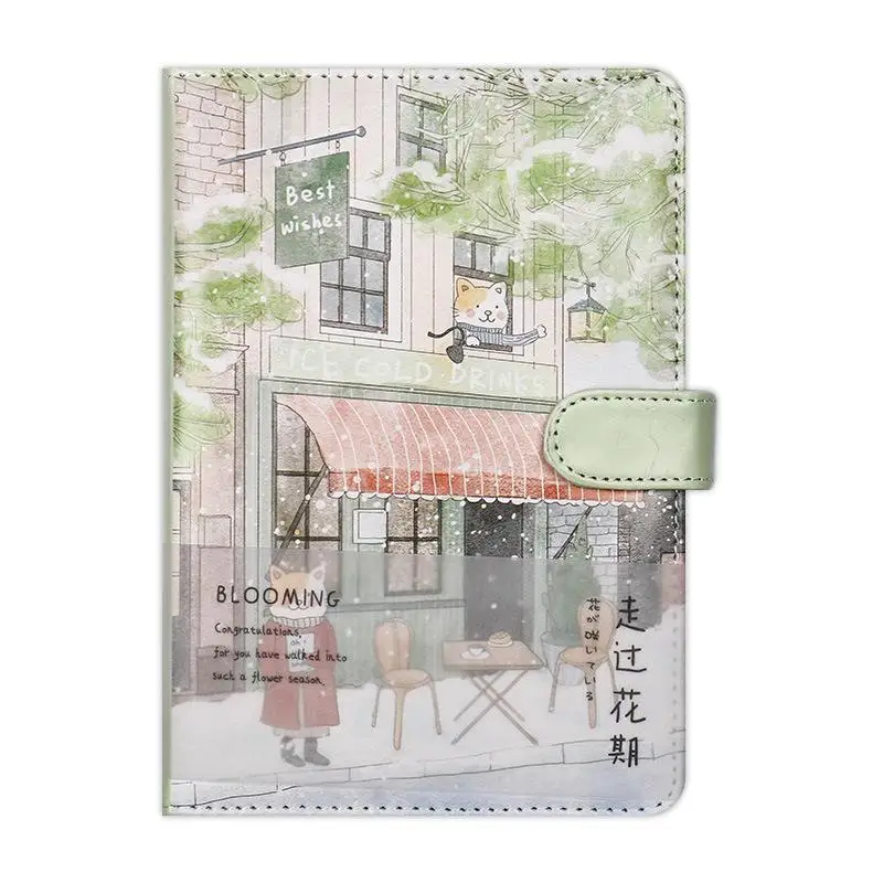 

A5 Retro Hardcover Leather Daily Anime Notebook Journal Blank Inner Page Diary Sketchbook Notebook for School Note Pad D40