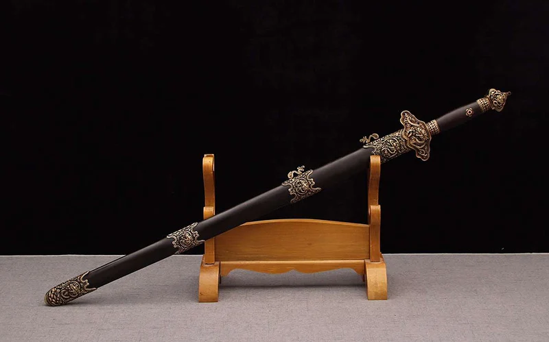 

Chinese Qing Dynasty Sword Hand-made Damascus Folded Steel+Fine Poblished Very sharp Famaus blade