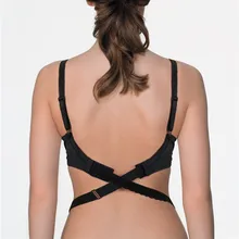 Женский сексуальный полностью регулируемый с открытой спинкой бюстгальтер на бретельках с перекрестными завязками, эластичный Женский Удлинительный крюк-адаптер